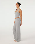 Foldover Jersey Straight Leg Pants