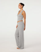 Foldover Jersey Straight Leg Pants