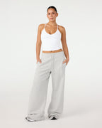 Foldover Jersey Straight Leg Pants