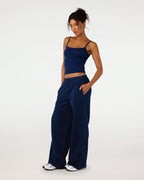 Straight Leg Sweatpants Blue