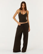 Wide Leg Sweatpants Chocolate