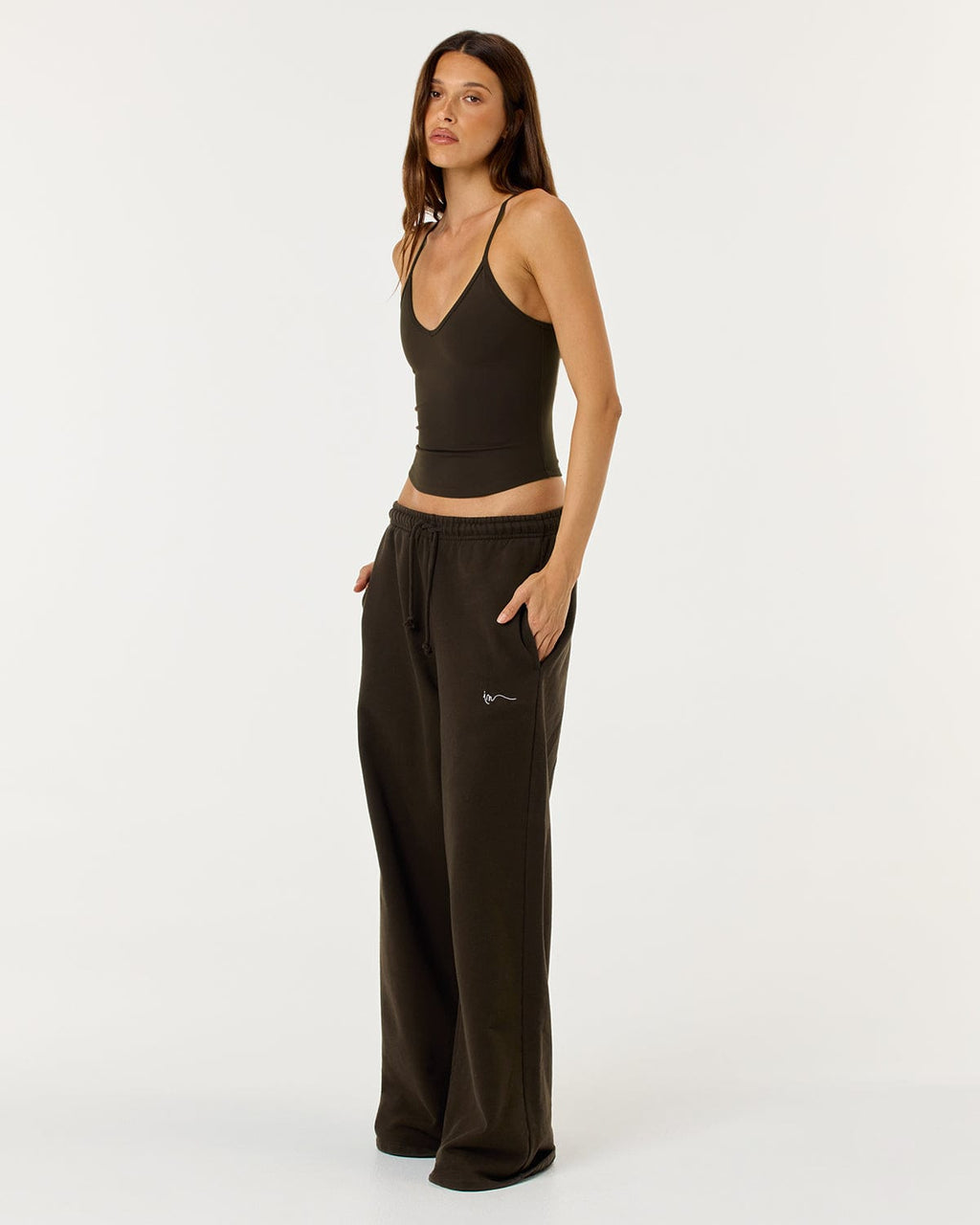 Wide Leg Sweatpants Chocolate
