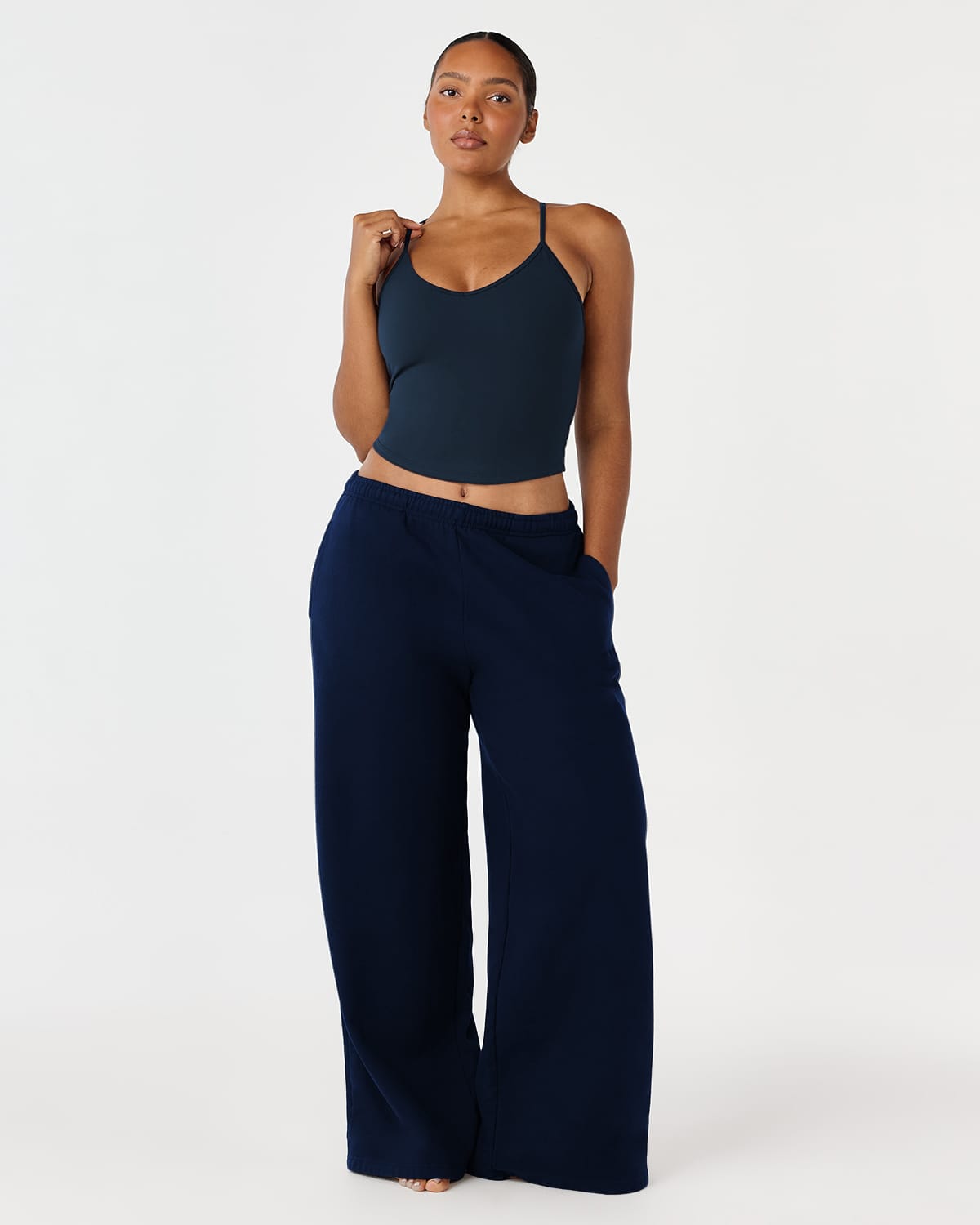 Straight Leg Sweatpants Blue
