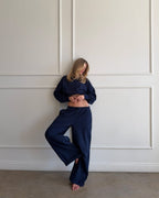 Straight Leg Sweatpants Blue