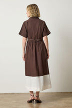 The Cocoa Belted Shirt Dress
