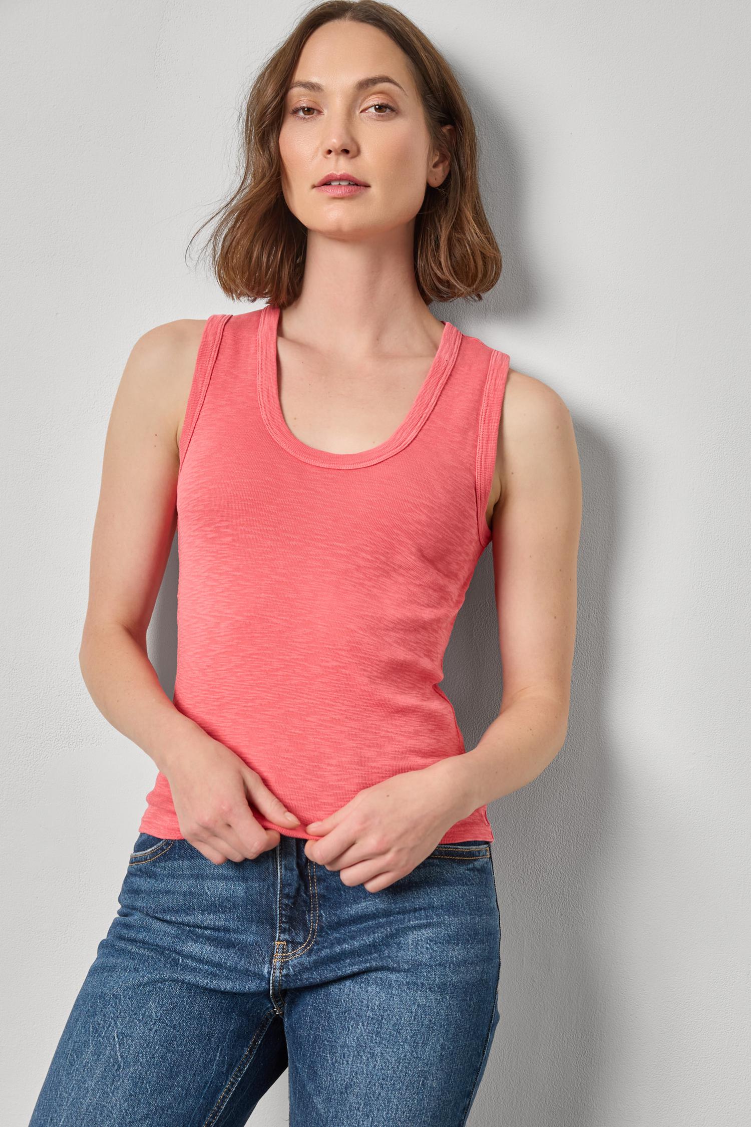Soft-Knit Coral Summer Shell