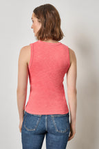 Soft-Knit Coral Summer Shell