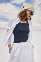 Minimalist White Summer Shirt