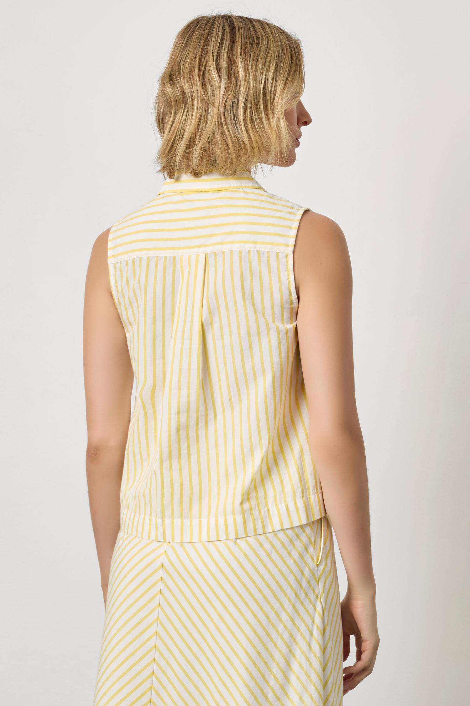 Citrus Stripe Button-Down Tank